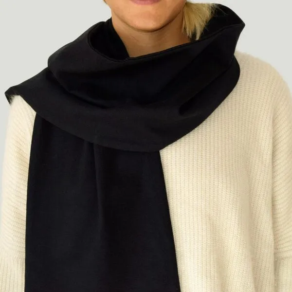 Lou-i Lou-i Winterschal für Damen und Herren - Warmer Baumwollschal Made in Germany, Schwarz, – Produktbild 2 von 4