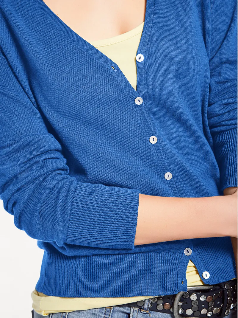 heine Feinstrickjacke royalblau, Royalblau, – Produktbild 2 von 2