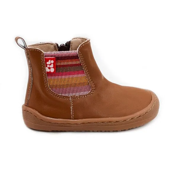Pololo Pololo Barfuß-Chelseaboot aus Kaktus-Lederimitat (vegan), unisex, Braun, – Produktbild 3 von 4