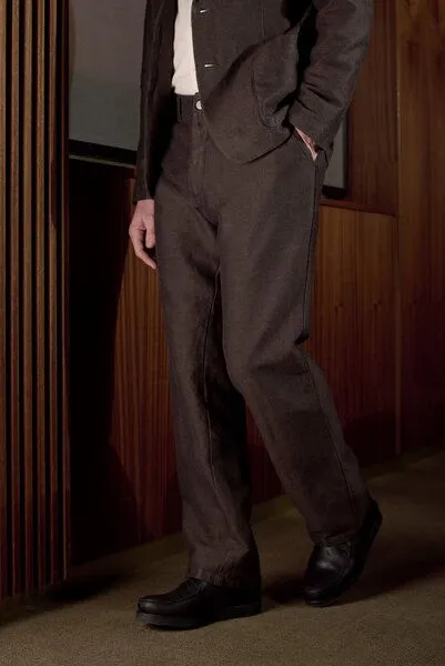 About Companions About Companions Waban Trousers Winter Linen, Coffee/dunkelbraun, – Produktbild 3 von 4