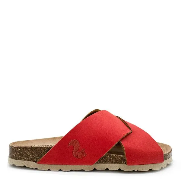 thies Vegane thies ® Eco Bio Cross Sandale aus rec. PET mit ergonomischem Fussbett, Coral, – Produktbild 1 von 4
