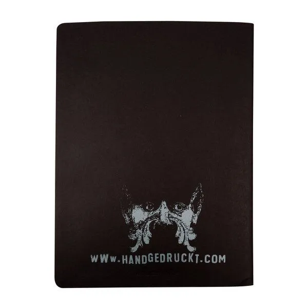 HANDGEDRUCKT HANDGEDRUCKT "Faun" Notizheft ca. DIN A4, blanko, Silber, – Produktbild 3 von 4