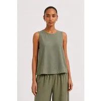 Movesgood Movesgood Boxy Tencel-Leinen-Tank Top Modell: Nory, Soft khaki (grün), – Produktbild 1 von 1
