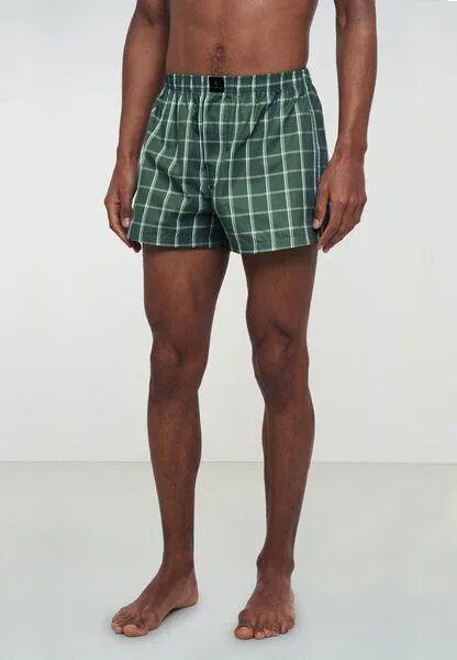 recolution Herren Boxershorts aus Bio-Baumwolle - AMARGO CHECK - recolution, Khaki (grün), – Produktbild 2 von 4