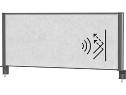 Maul MAUL Tisch-Trennwand "MAULconnecto" anthrazit, Akustik 120 x 50 cm, hellgrau – Produktbild 1 von 1
