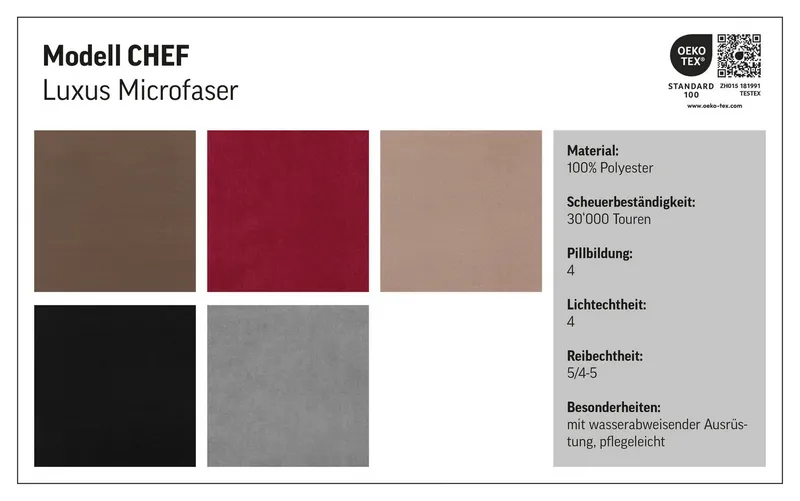 COTTA Hocker Chef, mit edlen Metallfüßen, Schwarz, – Produktbild 4 von 5