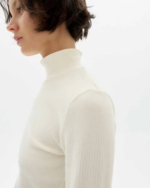 thinking mu thinking mu Damen Longsleeve - Hemp Aine Top, White (weiß), – Produktbild 3 von 3