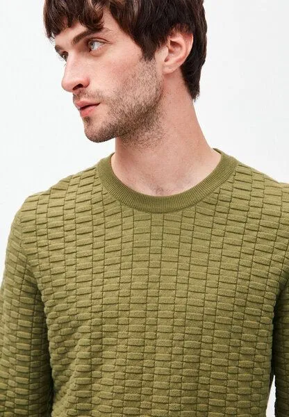 ARMEDANGELS ARMEDANGELS YAAKO - Herren Pullover aus Bio-Baumwolle, Military green, – Produktbild 3 von 4