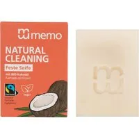 Memo memo Feste Seife 'NATURAL CLEANING' mit Bio-Kokosöl, 80 g – Produktbild 1 von 1