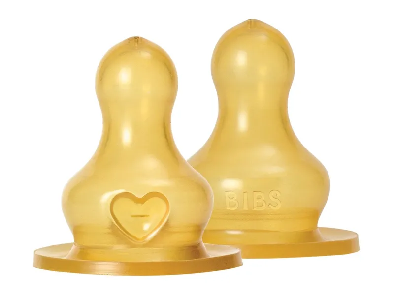 BIBS BIBS Flaschensauger aus Latex 2er-Pack Mittlerer Fluss (2+ Monate), Natur, – Produktbild 1 von 2