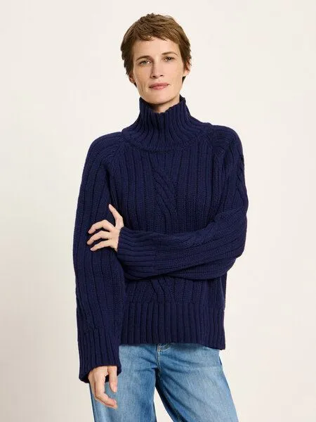 LANIUS LANIUS Rippenpullover, Purple blue melange, – Produktbild 2 von 4