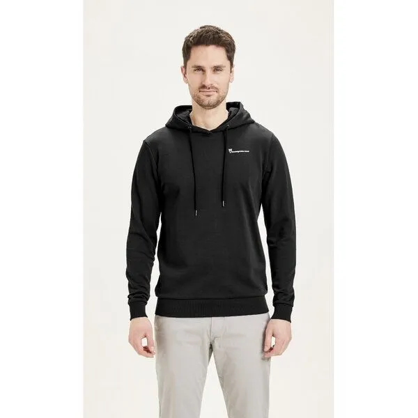 KnowledgeCotton Apparel KnowledgeCotton Apparel Pullover Elm Transfer Hoodie Sweat, Schwarz (black jet), – Produktbild 1 von 3