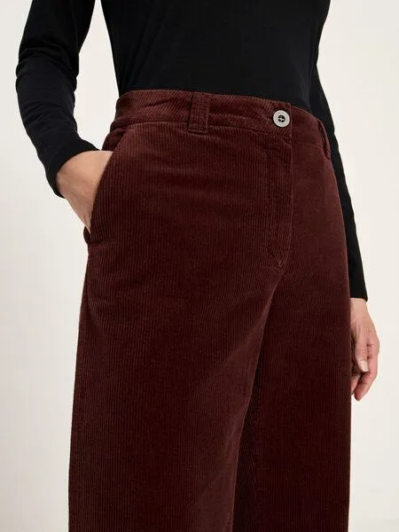 LANIUS LANIUS Kord Marlenehose (GOTS) aus Bio-Baumwolle, Bitter chocolate, – Produktbild 3 von 4