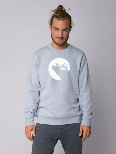watapparel watapparel Sweatshirt Unisex Röhrender Hirsch, Serene blue, – Produktbild 2 von 4