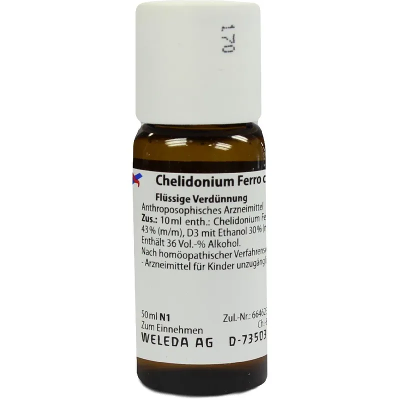 Weleda WELEDA CHELIDONIUM FERRO CULTUM D 3 Dilution 50 ml Dilution – Produktbild 1 von 1