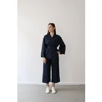 gust gust. Kimono aus Leinen - Linen Kimono - 100% Bio-Leinen, Dark blue (navy), – Produktbild 1 von 1