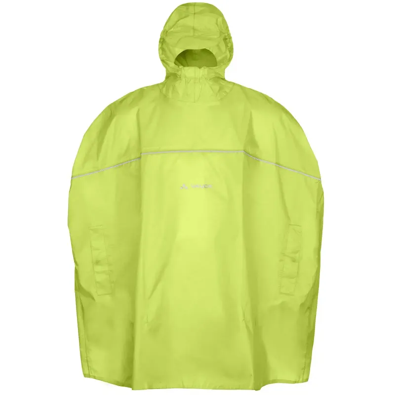 Vaude VAUDE Kinder-Regenponcho 'Grody II' mit Gummiband eingefasster Kapuze, neon yellow, Gr. M – Produktbild 1 von 2