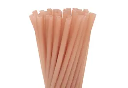 wisefood Trinkhalme 50-tlg., Essbare Reisstrohhalme, rosé, Ø 0,8 x 25 cm, (50-tlg) – Produktbild 1 von 1
