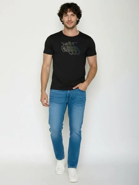 GreenBomb GREENBOMB Race Guide - Sportliches T-Shirt aus Bio-Baumwolle / hochwertiger Print / GOTS / Fair & Vegan, Schwarz (schwarz), – Produktbild 4 von 5