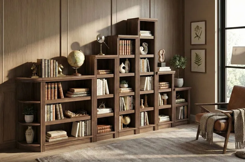 OTTO home Standregal Riga Bücherregal Regal Breite/Tiefe 40/29 cm, aus massiver Kiefer, FSC®-zertifiziert, Braun, – Produktbild 6 von 8