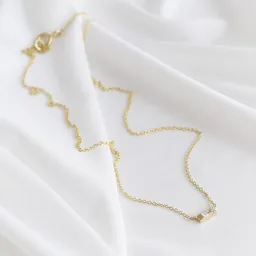 Eppi Eppi Halskette aus Gold mit weißem Saphir mit Baguette-Form Sharly – Produktbild 1 von 1