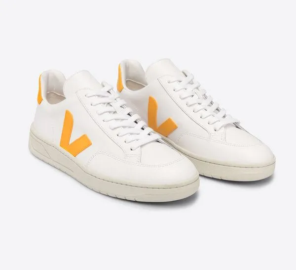 Veja Veja Sneaker Damen - V-12 Leather, Weiß (extra white ouro), – Produktbild 2 von 4