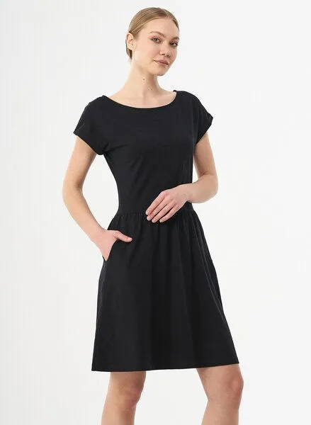 ORGANICATION ORGANICATION Slub-Jersey-Kleid aus Bio-Baumwolle, Black, – Produktbild 1 von 4