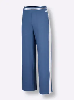 feel good Dehnbund-Hose mittelblau-weiß – Produktbild 1 von 1