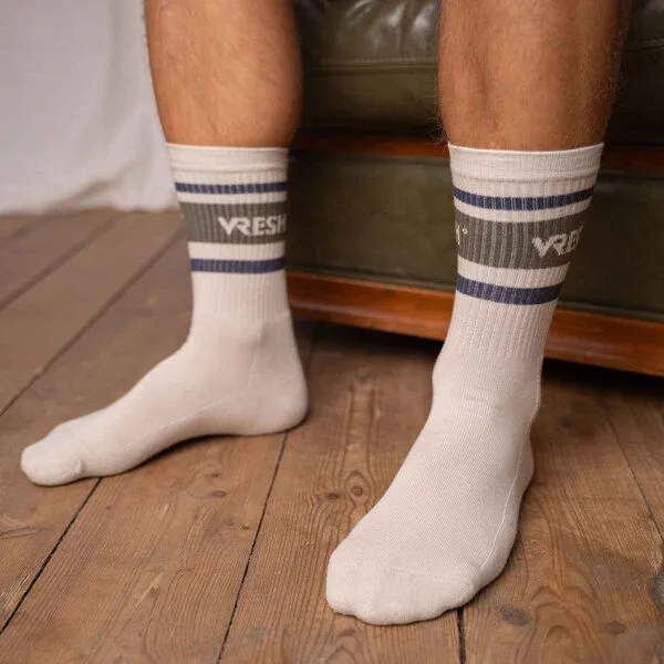 Vresh Clothing Vresh Clothing Varis - Socken aus Biobaumwoll-Mix, Olive/navy, – Produktbild 3 von 4