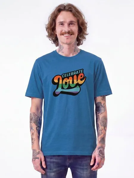 watapparel watapparel T-Shirt Unisex Celebrate Love, Mindful blue, – Produktbild 2 von 2
