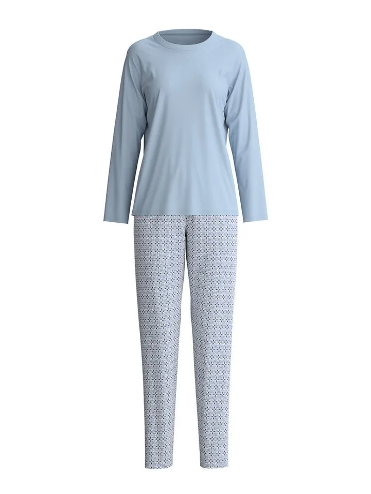 CALIDA CALIDA Pyjama Cotton Special Damen (2 tlg) weich, leicht und bequem, Grau, – Produktbild 2 von 4