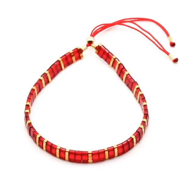 juni juni Rotes Armband Golden Garnet - handgemacht in Deutschland – Produktbild 4 von 4