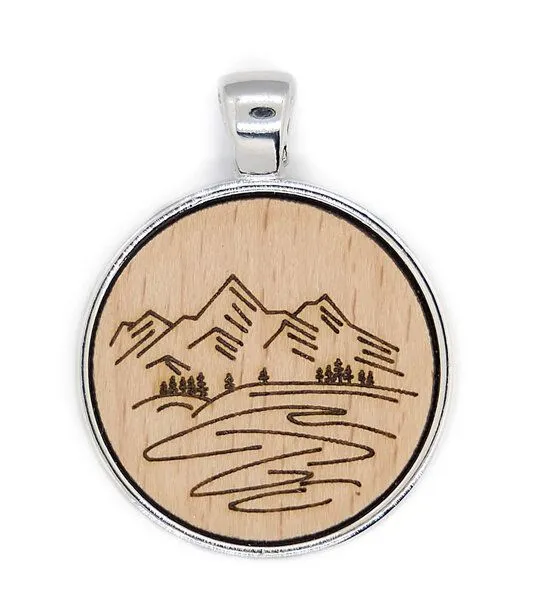 Schmuckfach Schmuckfach Holzanhänger mit Kette, Edelstahl oder Baumwolle – Produktbild 1 von 8