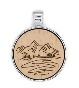 Schmuckfach Schmuckfach Holzanhänger mit Kette, Edelstahl oder Baumwolle – Produktbild 1 von 1