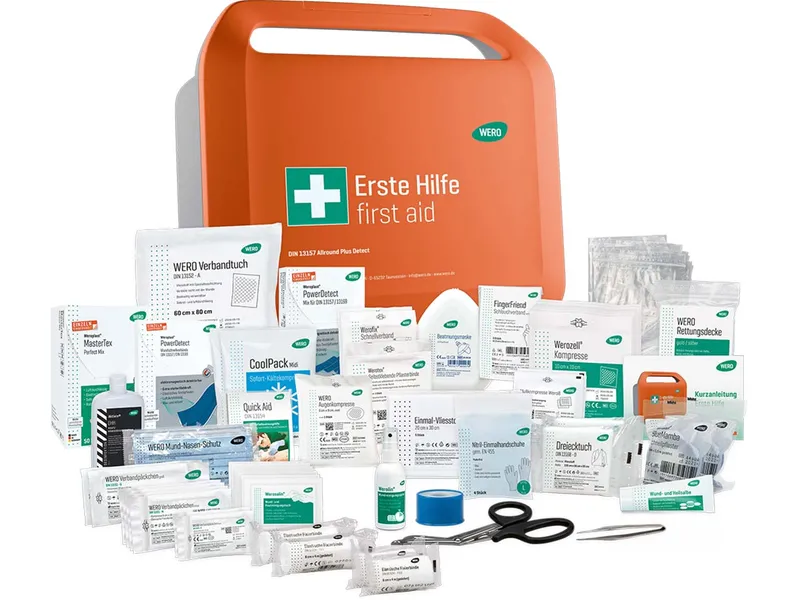 WERO WERO Erste-Hilfe-Koffer "Smart Case" DIN 13157, groß, Allround Plus, detektierbar – Produktbild 1 von 1
