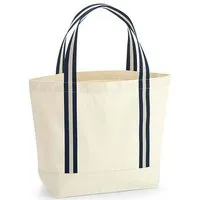 Westford Mill Westford Mill Strandtasche Bootstasche Einkaufstasche Strandtasche Saunatasche Schwimmtasche EarthAware Organic, Natur / navy, – Produktbild 1 von 1