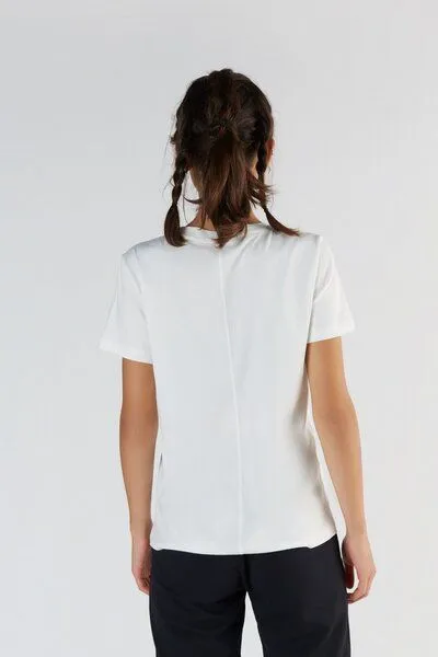 True North True North Damen Kurzarmshirt aus Bio-Baumwolle & Tencel Modal T1100, Weiß, – Produktbild 2 von 2