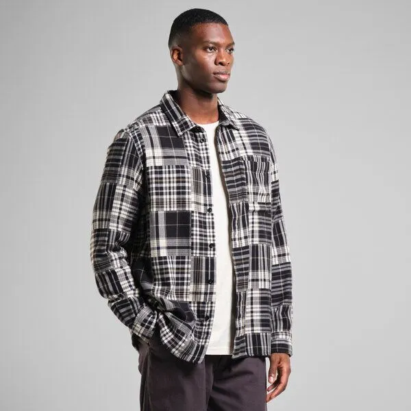 Dedicated DEDICATED Hemd Rute Flannel Patchwork - Black – Produktbild 1 von 3