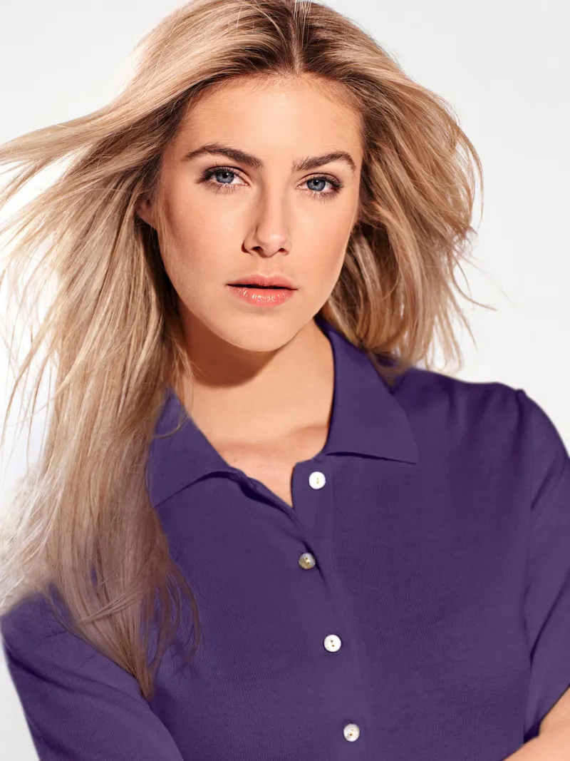 heine Polopullover pflaume, Pflaume, – Produktbild 1 von 2