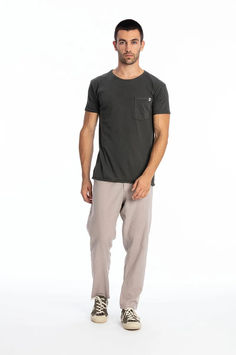 RAVENS VIEW IBIZA RAVENS VIEW IBIZA Herren vegan T-Shirt Rundhalsausschnitt Wild Pocket Anthrazit Grau, Grau, – Produktbild 1 von 2