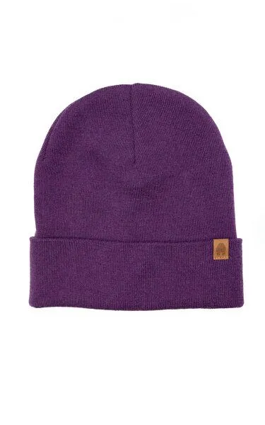 Kopyto Kopyto WOLF - Glatte Zweilagige Beanie Mütze aus 100% RWS-Merinowolle, Violet, – Produktbild 2 von 6
