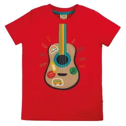 Frugi Frugi T-Shirt Avery Guitarre in rot Applique Top – Produktbild 1 von 1
