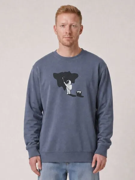 watapparel watapparel Sweatshirt Unisex Painting space, Blue grey, – Produktbild 2 von 2
