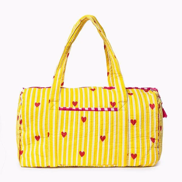 KIKOONI KIKOONI handgefertigte große Baumwolltasche "K. Shopper", "love edition" sunny, – Produktbild 4 von 4
