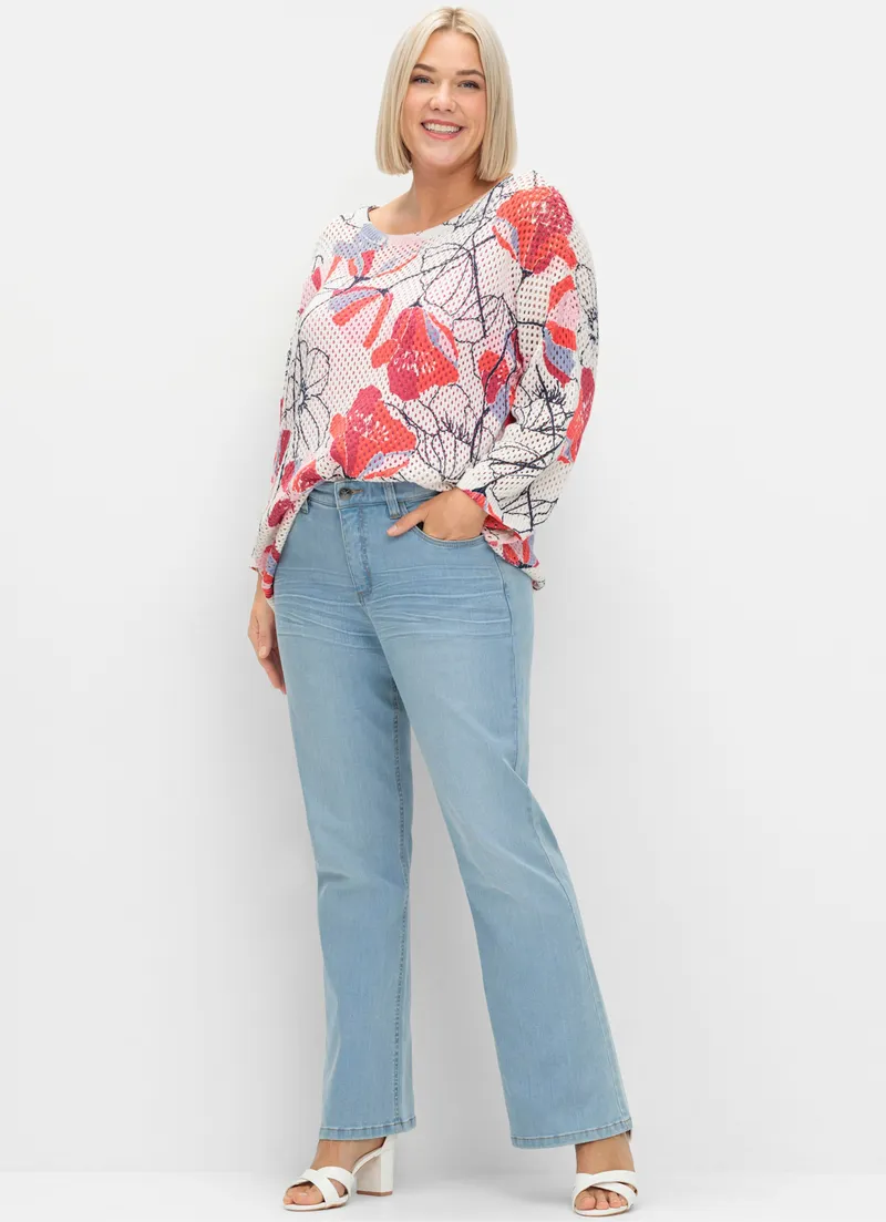 sheego Bootcut-Jeans light blue-denim, Light blue-denim, – Produktbild 1 von 2