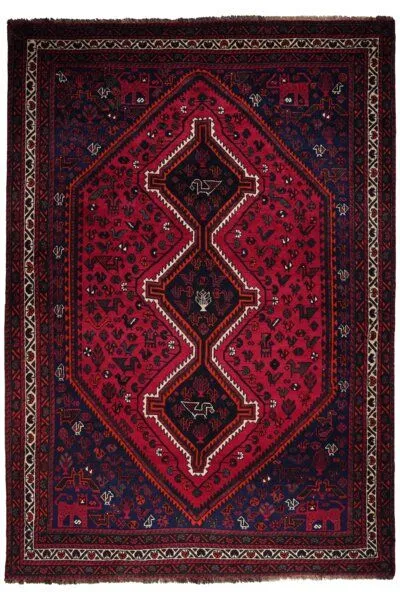 Rugtales Gashgai Mehrfarbig „Rugtales“ aus Schurwolle, 205x295 cm, Rot, – Produktbild 3 von 4