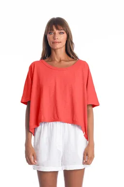 RAVENS VIEW IBIZA RAVENS VIEW IBIZA Damen vegan Top Square Radiant Red – Produktbild 1 von 1