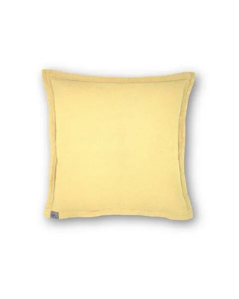 Hutch&Putch Hutch&Putch Musselin Sofakissenbezug - Kissenbezug - Zierkissen - aus 100% Bio-Baumwolle - Handmade in Germany, Soft yellow, – Produktbild 1 von 1