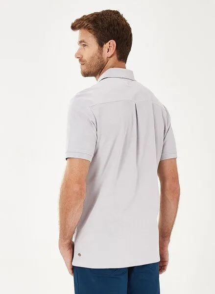 ORGANICATION ORGANICATION Poloshirt aus Bio-Baumwolle, Grey, – Produktbild 4 von 4