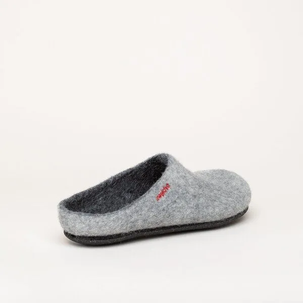 Magicfelt Magicfelt Filz-Hausschuh 709 aus 100% Merino-Wolle für Damen & Herren, Hell-grau, – Produktbild 4 von 4